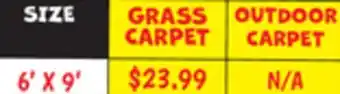 Ollie's INDOOR/OUTDOOR & GRASS CARPET offer
