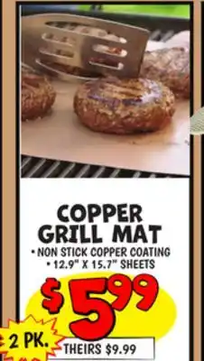 Ollie's COPPER GRILL MAT offer