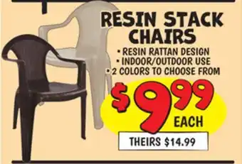 Ollie's RESIN STACK CHAIRS offer