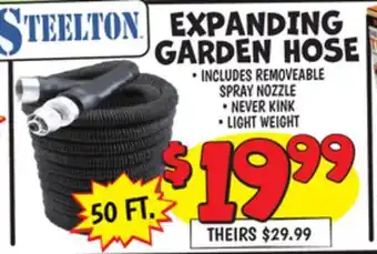 Ollie's STEELTON EXPANDING GARDEN HOSE offer