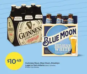 Rite Aid Guinness Stout, Blue Moon, Brooklyn Lager or Sam Adams offer
