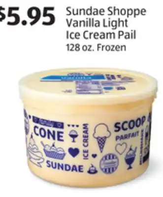 Aldi Sundae Shoppe Vanilla Light Ice Cream Pail offer