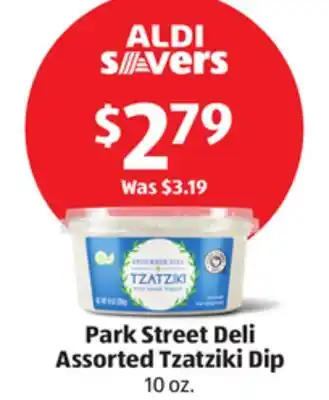 Aldi Park Street Deli Assorted Tzatziki Dip offer