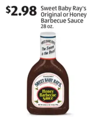 Aldi Sweet Baby Ray's Original or Honey Barbecue Sauce offer
