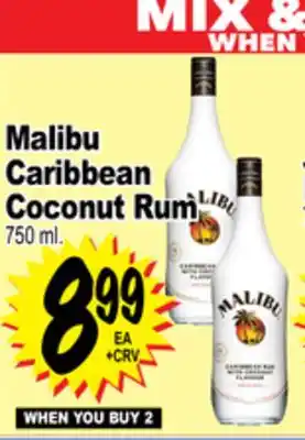 Superior Grocers Malibu Caribbean Coconut Rum offer