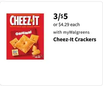 Walgreens Cheez-It Crackers offer