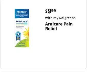 Walgreens Arnicare Pain Relief offer