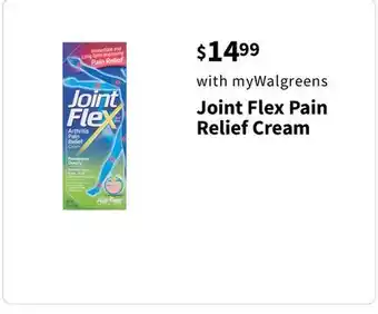 Walgreens Joint Flex Pain Relief Cream offer