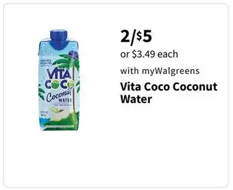 Walgreens Vita Coco Coconut Water offer