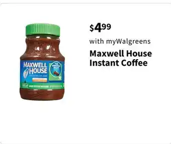 Walgreens Maxwell House Instant Coffee offer