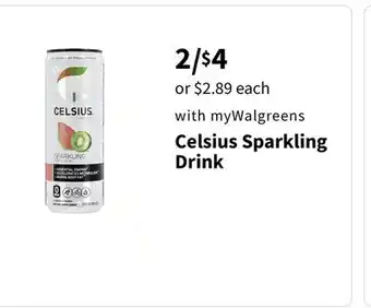 Walgreens Celsius Sparkling Drink offer
