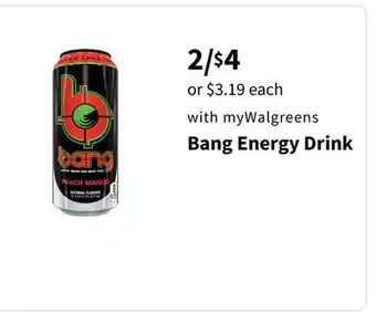 Walgreens Bang Energy Drink offer
