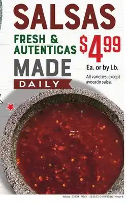 Vallarta Supermarkets Salsas offer