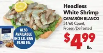 Vallarta Supermarkets Headless White Shrimp/CAMARÓN BLANCO offer