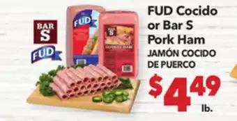 Vallarta Supermarkets FUD Cocido or Bar S Pork Ham/JAMÓN COCIDO DE PUERCO offer