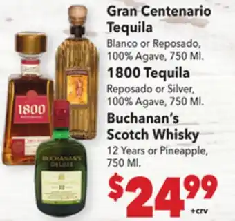 Vallarta Supermarkets Gran Centenario Tequila offer