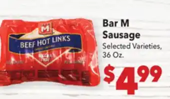Vallarta Supermarkets Bar M Sausage offer