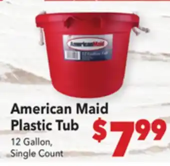 Vallarta Supermarkets American Maid Plastic Tub offer