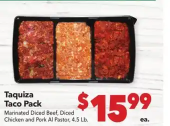 Vallarta Supermarkets Taquiza Taco Pack offer