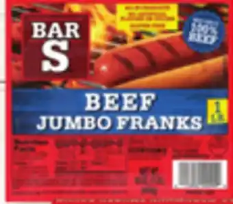 Vallarta Supermarkets Bar S Jumbo Beef Franks offer