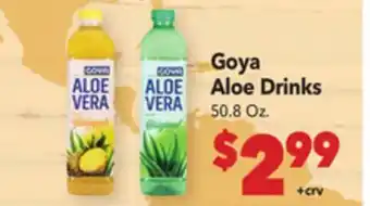 Vallarta Supermarkets Goya Aloe Drinks offer