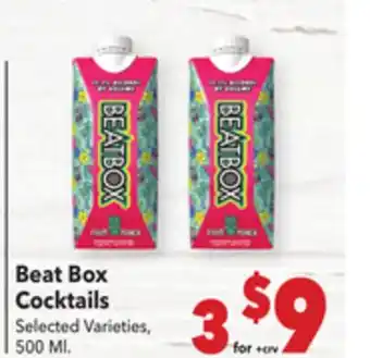 Vallarta Supermarkets Beat Box Cocktails offer