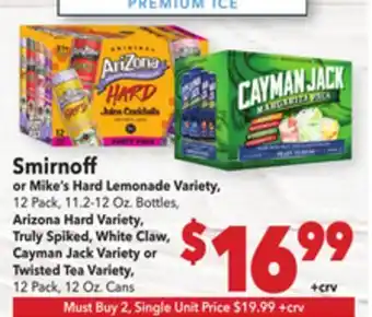 Vallarta Supermarkets Smirnoff or Mike's Hard Lemonade Variety offer