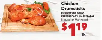 Vallarta Supermarkets Chicken Drumsticks/PIERNITAS DE POLLO PREPARADAS Y SIN PREPARAR offer
