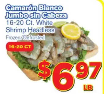 El Super Fresh White Shrimp Headless offer