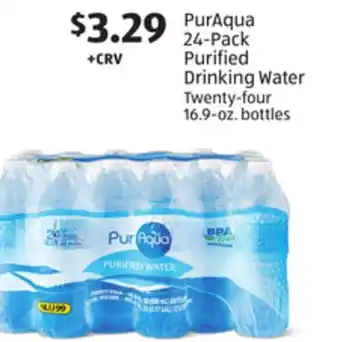 Aldi PurAqua 24-Pack Purified Drinking Water offer