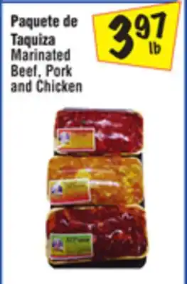 El Super Marinated Beef, Pork and Chicken offer