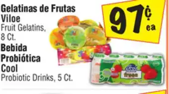 El Super Fruit Gelatins, 8 Ct. Cool Probiotic Drinks, 5 Ct offer