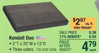 Menards 13 x 20 Charcoal Kendall Duo Paver & Freestanding Wall Block offer