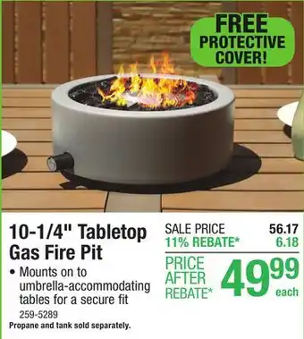 Menards Backyard Creations 10-1/4 Steel Gas Fire Pit offer
