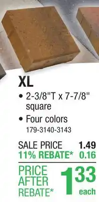 Menards 8 x 8 Sienna Holland XL Paver offer