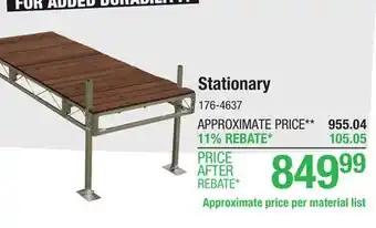 Menards 4' x 10' Aluminum Frame Stationary Dock Material List offer