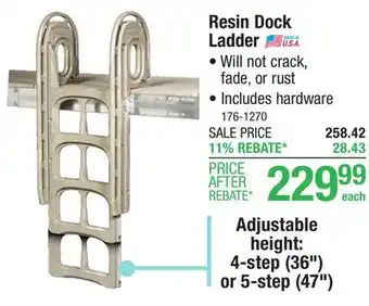Menards Port Side Adjustable Resin Dock Ladder offer