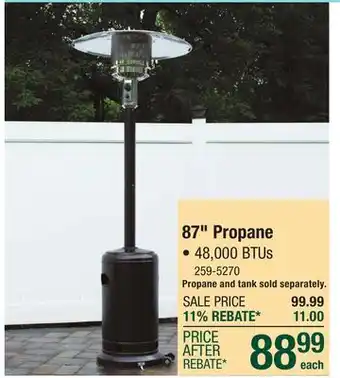 Menards Backyard Creations 87 Propane Outdoor Patio Heater offer