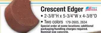 Menards 2-3/8 x 5-3/4 x 4-3/8 Gray Crescent Edger Block offer