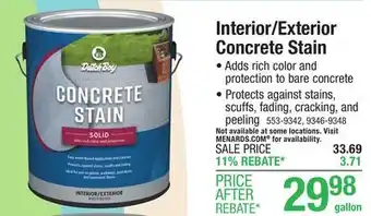 Menards Dutch Boy Solid Color White Base Concrete Stain - 1 gal offer