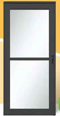 Menards LARSON Platinum 32 x 80 Graphite Retractable Screen Splitview Storm Door - Left Hinge offer