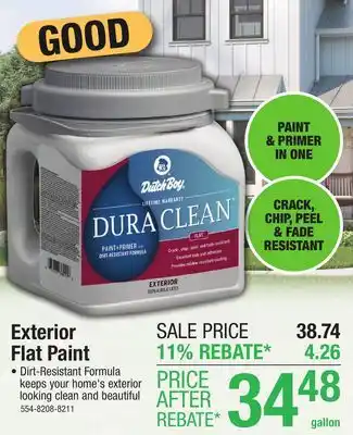 Menards Dutch Boy Dura Clean Exterior Flat Parisian Rose Paint + Primer - 1 gal offer