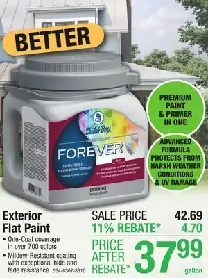 Menards Dutch Boy Forever Exterior Flat Cruisin' Blue Paint+ Primer - 1 gal offer