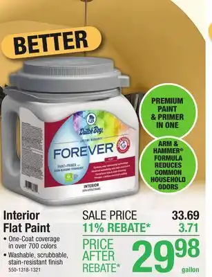Menards Dutch Boy Forever Interior Flat Emilee's Smile Paint + Primer - 1 gal offer