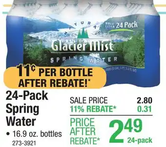 Menards Glacier Mist Natural Spring Bottled Water - 24 Pack offer