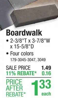 Menards 4 x 16 Sienna Holland Boardwalk Paver offer