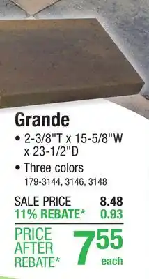 Menards 16 x 24 Quarry Gray Holland Grande Paver offer