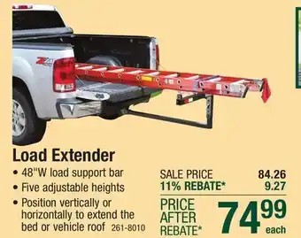 Menards Tricam Hitch Mount EZ Load Extender offer