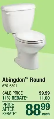 Menards Briggs Abingdon 2-Piece White Standard Height Round Toilet offer