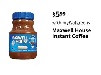 Walgreens Maxwell House Instant Coffee offer